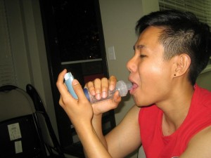 Asthma Inhaler with spacer