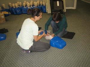 Bag valve masks are used to give rescue breaths to an unconscious victim