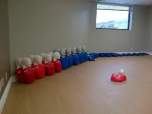 Training room and mannequins