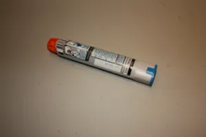 Epinephrine pen (Epi pen) for anaphylactic reactions